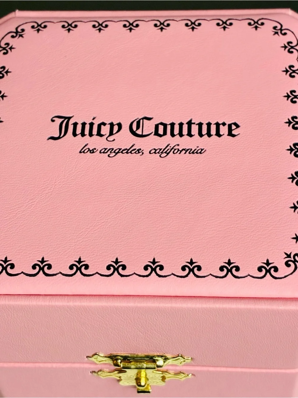 Juicy Couture Gold Heart Charm Watch with Pink Lip Charms